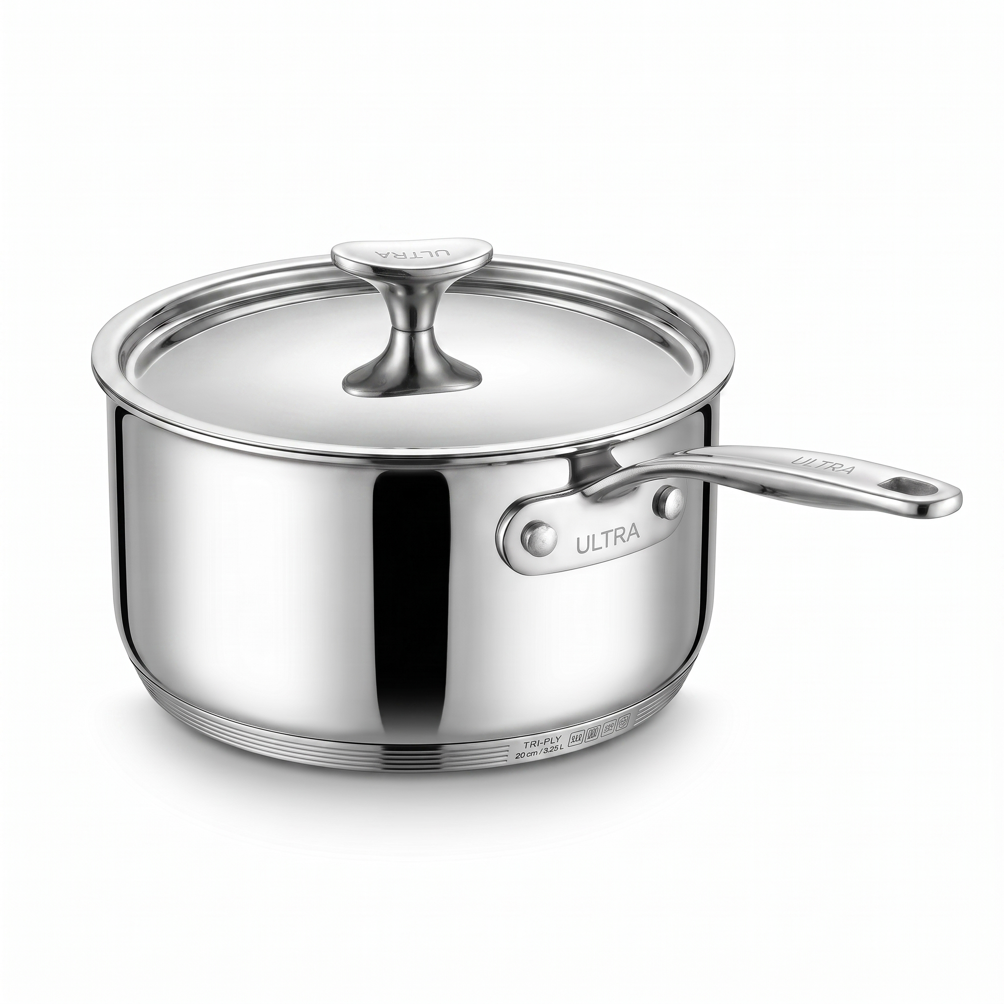 Ultra Triply Sauce Pan 20 SS alternate studio view