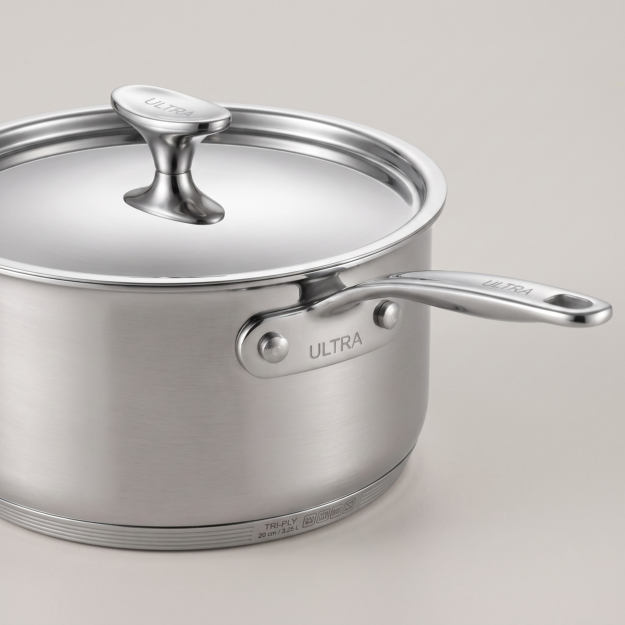 Ultra Triply Sauce Pan 20 SS feature detail view